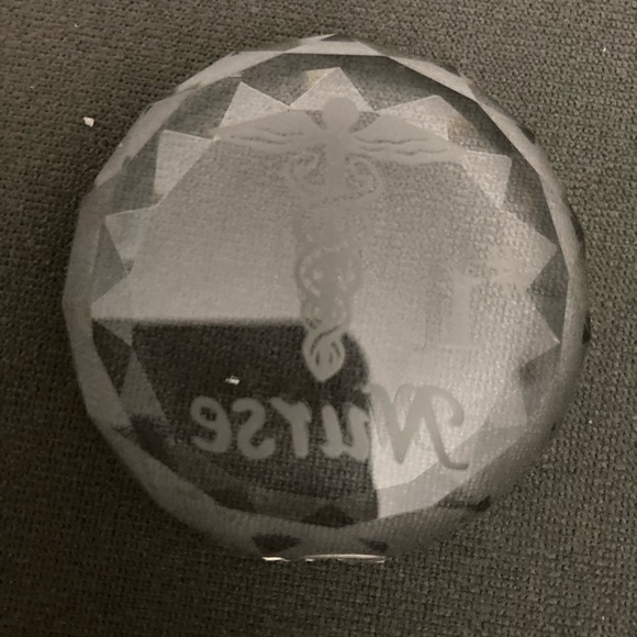 Glass Disk Etched Appreciation Number One Nurse #1 Nurse - Picture 2 of 2